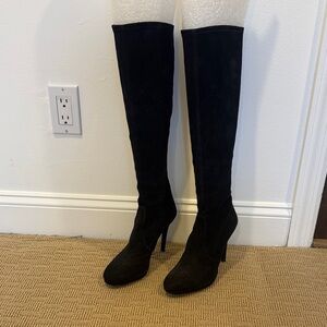 Stuart Weitzman Black suede Knee high Boots